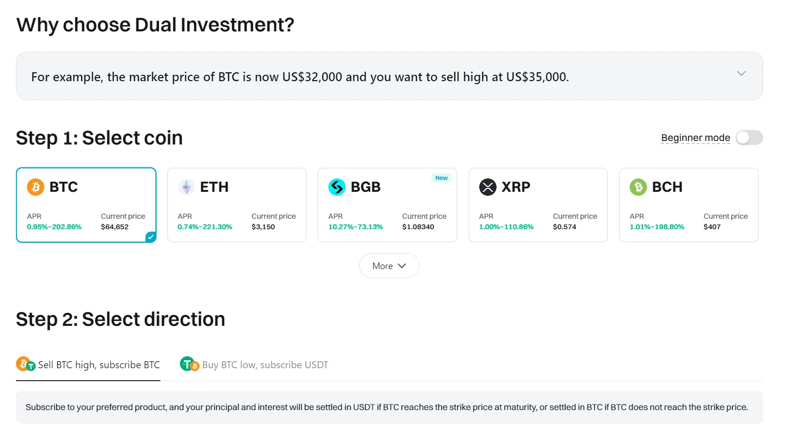 Bitget, Crypto trading