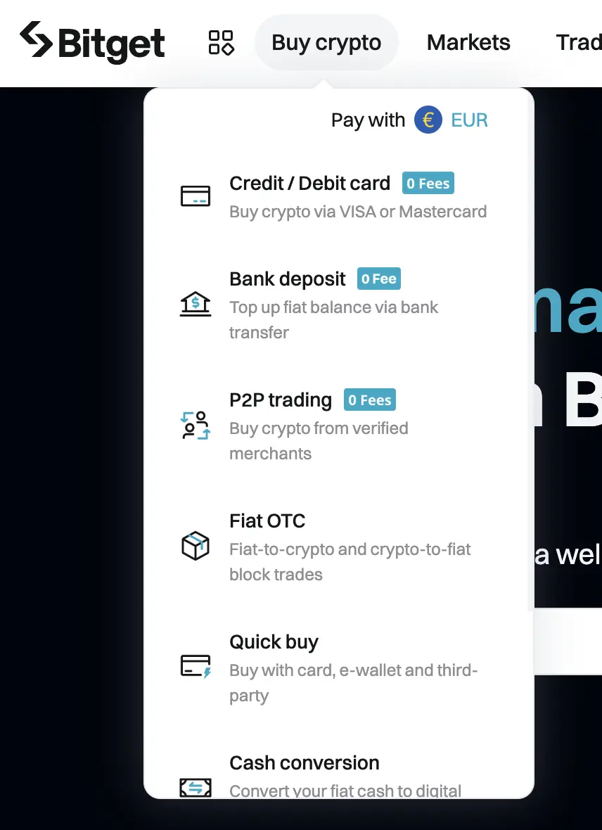 Bitget, Buy Crypto, Buy Bitcoin